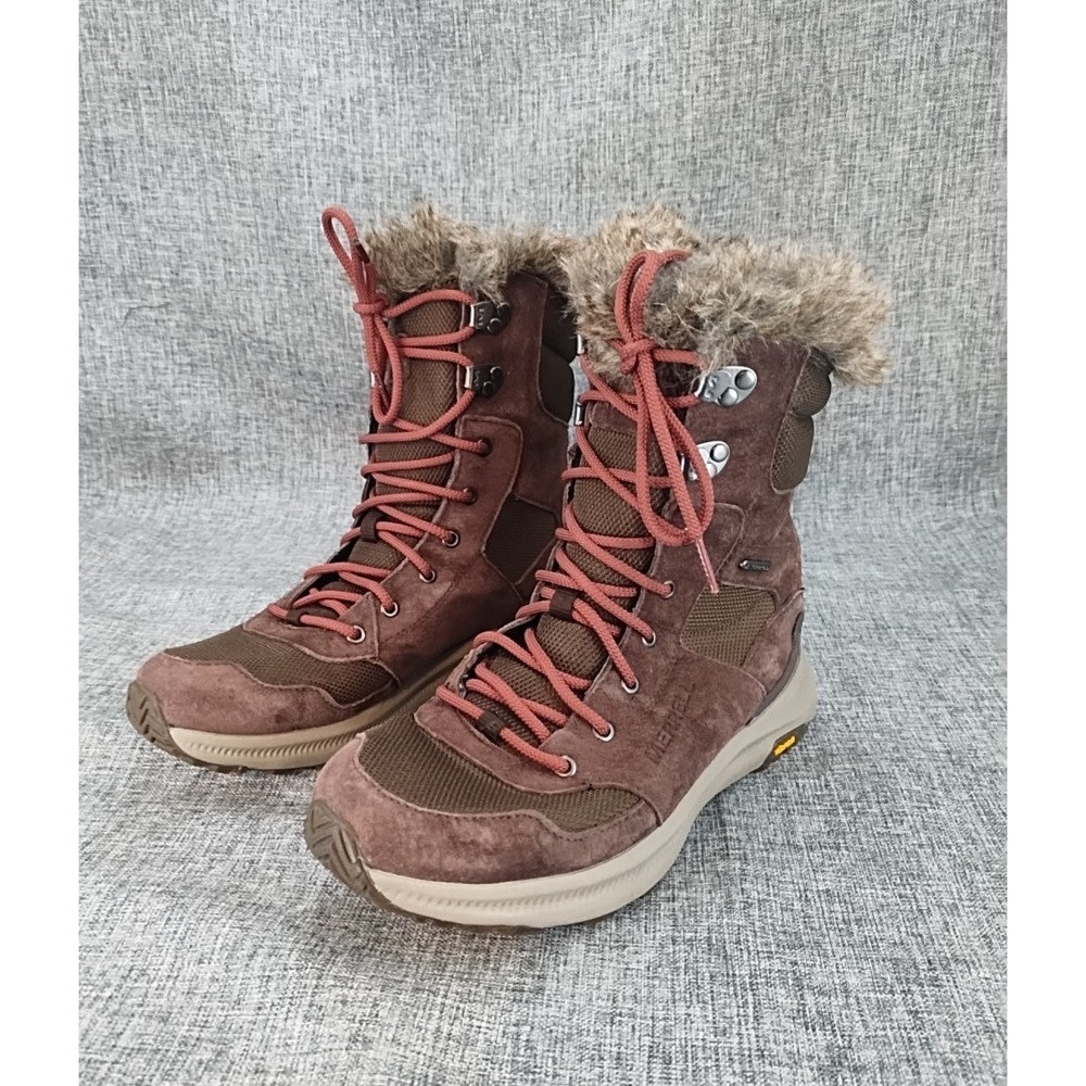 Merrell Womens Ontario Tall Polar Waterproof Faux Fur Boots Size 7.5M